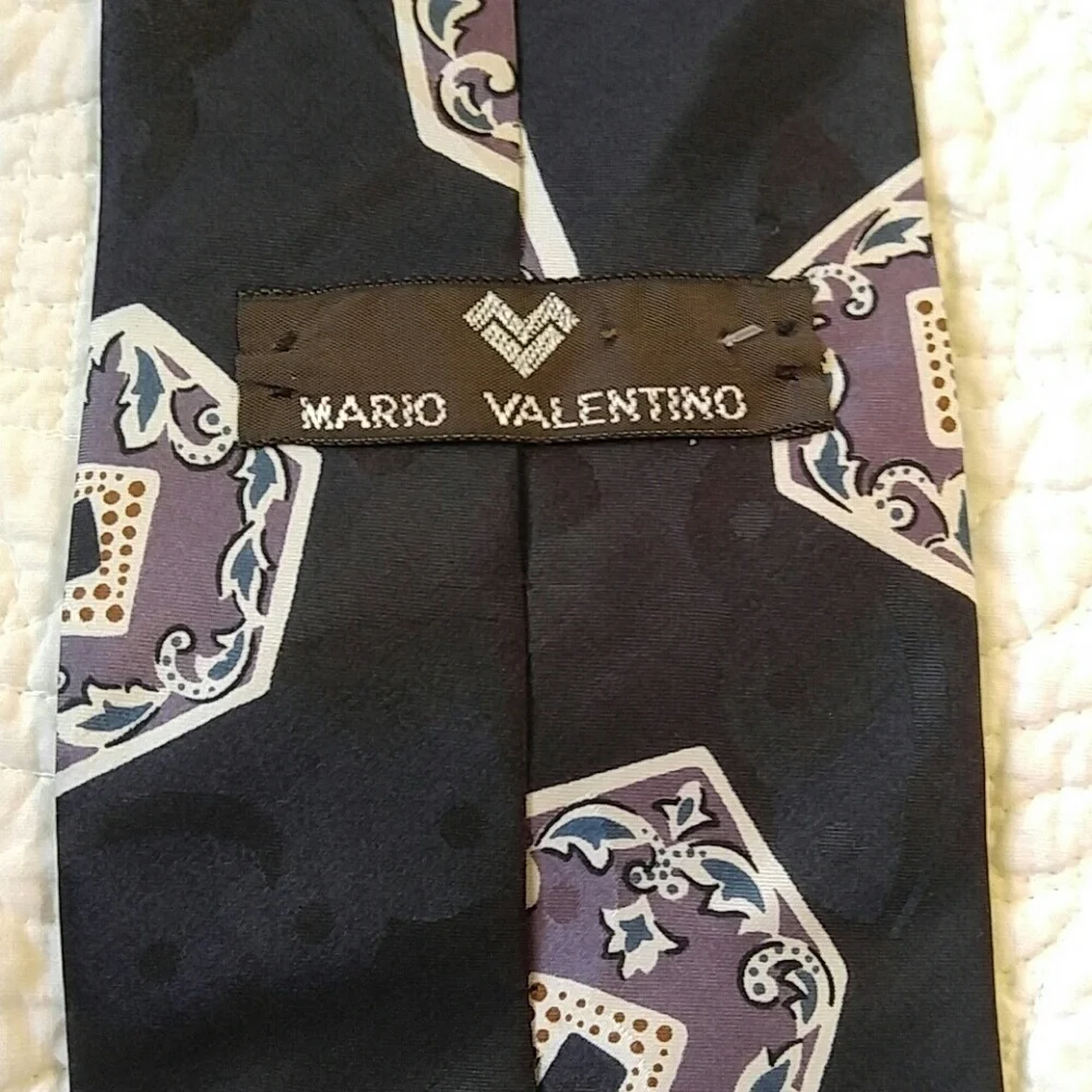 Mario Valentino Italian Silk Tie 56